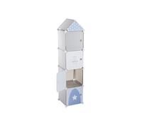 Atmosphera - Meuble de rangement enfant Colonne - 34 x H. 140 cm - Bleu