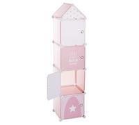 Atmosphera Kids - Meuble de rangement enfant Colonne - 34 x H. 140 cm - Rose