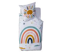 Atmosphera Kids - Parure de lit enfant Arc en ciel - 100% coton 57 fils - 140 x 200 cm