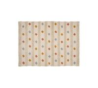 Atmosphera Kids - Tapis enfant rectangle à pompons multicolores - 120 x 170 cm