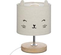 Lampe enfant chat gris H21cm - Atmosphera createur d'interieur - Gris