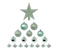 Atmosphera - Kit de 18 Boules de noël Vert Amande
