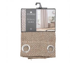 Atmosphera Knit Wild Rideau en lin 140 x 260 cm - Coloris lin