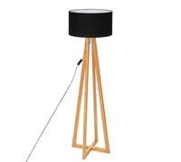 Atmosphera - Lampadaire Molu - bois et noir H140 cm