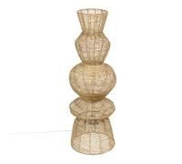 Lampadaire en jute et acier design Naturel 37x37x109 cm