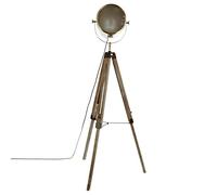 Lampadaire métal et bois Ebor bronze Atmosphera