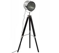 Lampadaire métal et bois Ebor noir Atmosphera Noir G