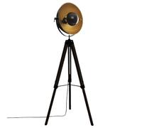 Atmosphera Lampadaire Trépied Lahti 156,5 cm - Métal Noir Et Bois