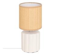 Atmosphera - Lampe à poser champignon secteur tylia blanc h26,5cm