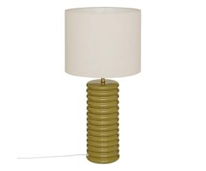 Atmosphera - Lampe à poser champignon secteur vinus vert kaki h69cm