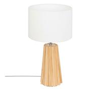 Atmosphera - Lampe à poser en bois ADON - H. 53 cm - Beige