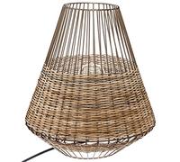 Atmosphera - Lampe à Poser en métal et Osier H 33 cm