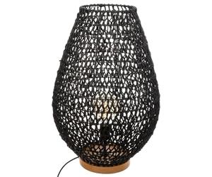 Atmosphera - Lampe à Poser en métal et Socle en Bois H 55 cm