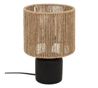 Atmosphera Créateur d'intérieur - Lampe à Poser en Céramique "Koby" 24cm Noir & Naturel Noir