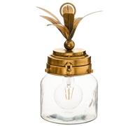 Atmosphera Lampe LED Ananas en verre Doré 33 cm