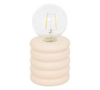 Atmosphera - Lampe à poser led perry céramique beige h19cm