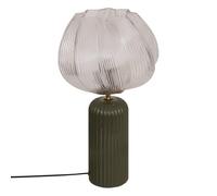 Atmosphera - Lampe à Poser Phylas Kaki - H45,5cm - Base en Céramique et Abat-jour en Verre - Ampoule Non Incluse - Éclairage Décoratif Intérieur