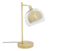 Atmosphera Lampe Rivi en verre et métal doré H48 cm
