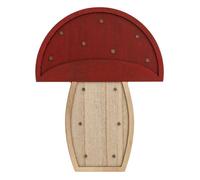 Lampe À Suspendre Champignon - H. 23 Cm - Rouge Et Beige