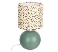 Atmosphera - Lampe céramique enfant timéo motif léopard vert h25cm
