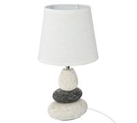 Atmosphera - Lampe Clary - ivoire et taupe - céramique H33 cm