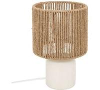 Atmosphera - Lampe cylindre en céramique - Blanc Blanc G