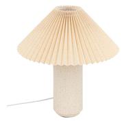 Atmosphera - Lampe cylindre en céramique - H. 38 cm - Beige