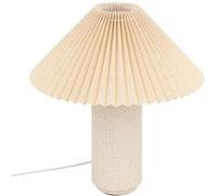 Atmosphera - Lampe cylindre en céramique - H. 38 cm - Beige Beige G