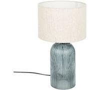 Atmosphera - Lampe cylindre en verre - H. 42,5 cm - Bleu Bleu G