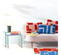 Atmosphera Lampe de table Asti Verre vert citron Hauteur 36 cm