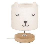 Atmosphera - Lampe droite bouclette toxey h.22cm blanc