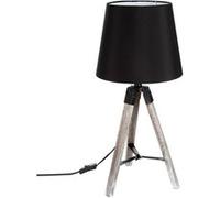Atmosphera - Lampe en bois trépied Runo - H. 58 cm - Noir Noir G