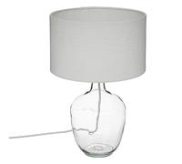 Atmosphera - Lampe en coton H43,5cm blanc