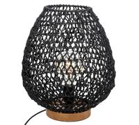 Atmosphera - Lampe à poser Etel - métal et papier - noire - H36 cm