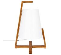 Atmosphera - Lampe Gong - bambou et blanc - H32 cm