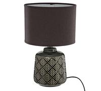 Atmosphera - Lampe Ilou grise - céramique H35 cm
