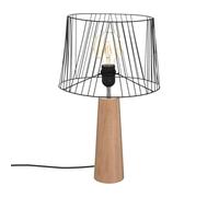 Atmosphera - Lampe Joe - métal et pin - noir - H46 cm