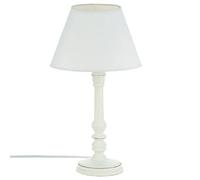 Lampe blanche en bois 36 cm de hauteur Blanc G