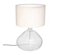 Atmosphera - Lampe Melly - métal et verre - blanc - H60 cm