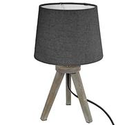 Atmosphera Créateur d'intérieur - Lampe à Poser Trépied en Bois "Alexis" 31cm Gris Gris G