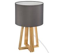 Atmosphera - Lampe Molu - bois et gris H35 cm