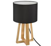 Lampe ""Molu"" bois noir H35cm - Atmosphera createur d'interieur