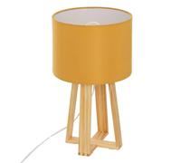 Atmosphera - Lampe molu bois h35cm moutarde
