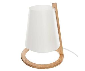 Atmosphera - Lampe Pita - bambou et blanc H26 cm