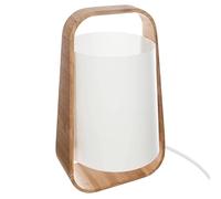 Atmosphera - Lampe Rex - bambou et blanc H35 cm