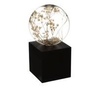 Atmosphera - Lampe socle Micro - bois et cuivre - H18 cm - Noir