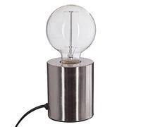 Atmosphera - Lampe socle Saba acier brossé - métal H11 cm