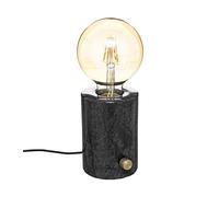 Atmosphera - Lampe socle Saba - marbre - noir - H11-5 cm