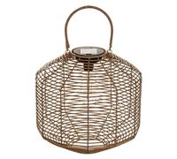 Lampe Solaire Rotin Naturel H 30 Marron