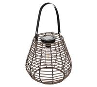 Atmosphera Lampe solaire Viky marron H 26 cm